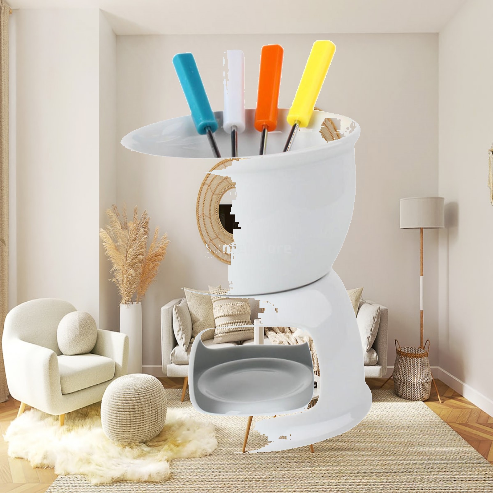 Fondue Pot Ceramic - Chocolate Fondue Pot Dining Tapas Chocolate