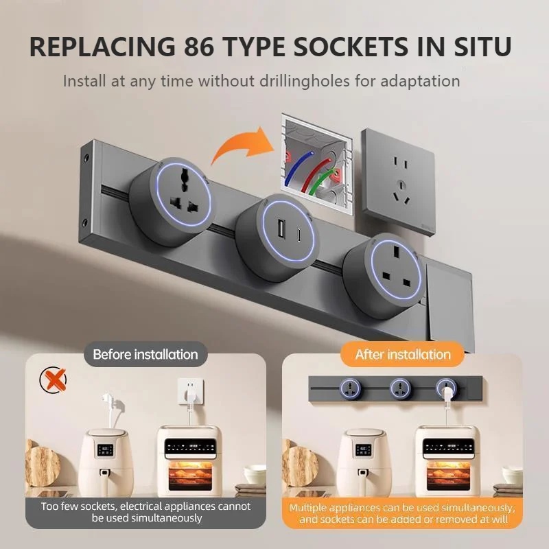 Track Socket With Switch High- - Home Cooking Delivery ulasan dan harga