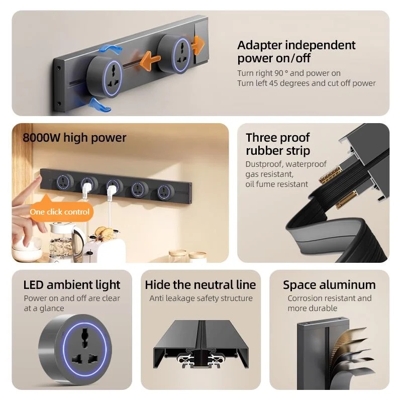 Track Socket With Switch High- - Home Cooking Delivery ulasan dan harga
