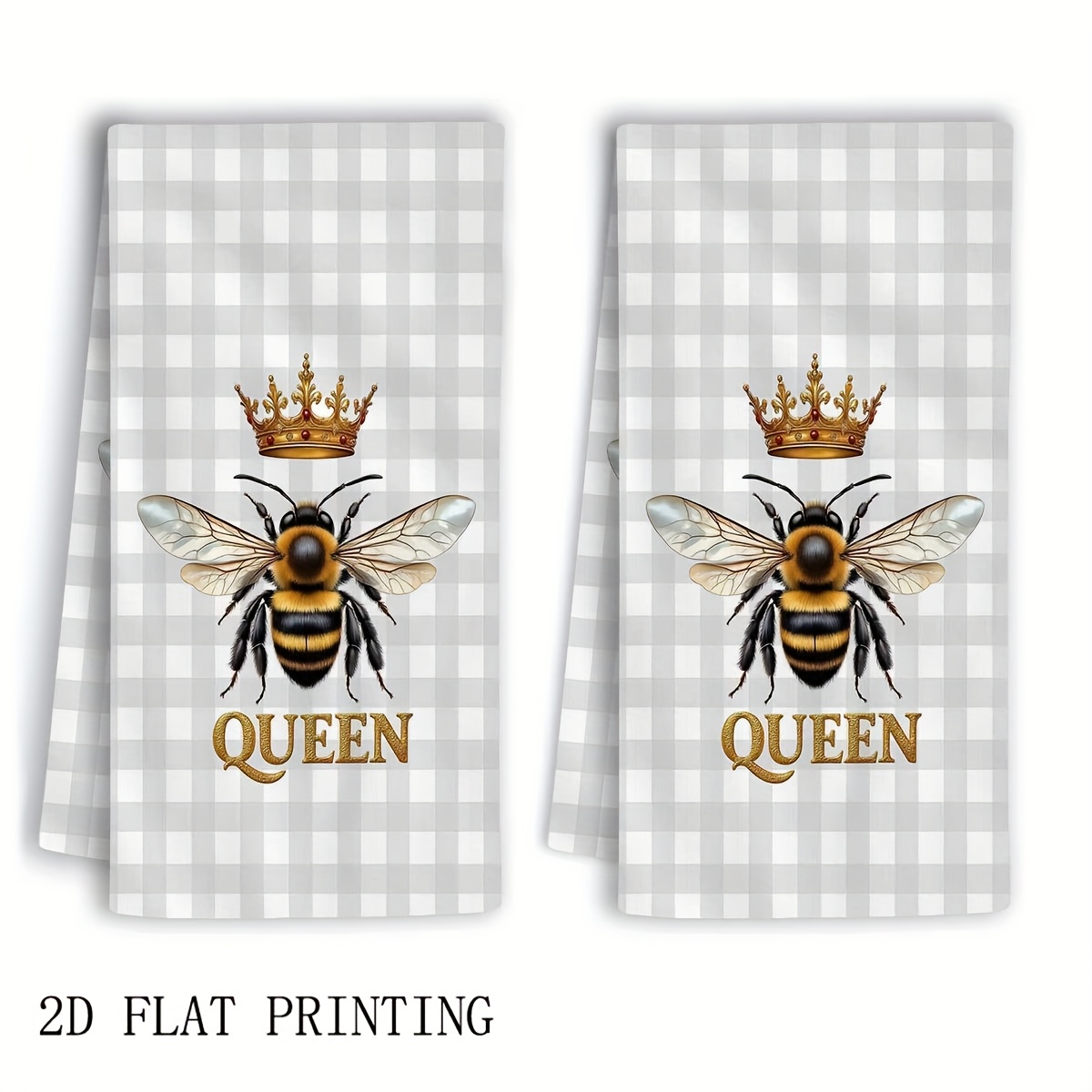 2Pcs, Plaid Queen Bee Garden K - Home Cooking Queen ulasan dan harga