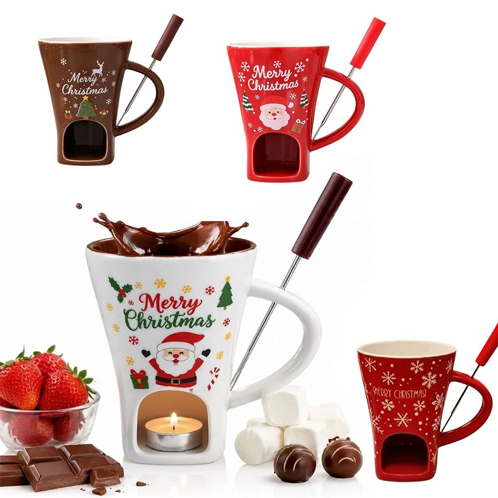 Ceramic Chocolate Melting Cup  - Fondue Pot Ceramic ulasan dan harga