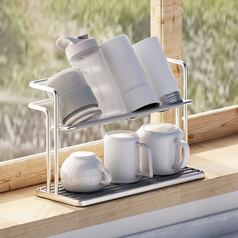 Cup Storage Rack Indoor Living - Home Cooking Delivery ulasan dan harga