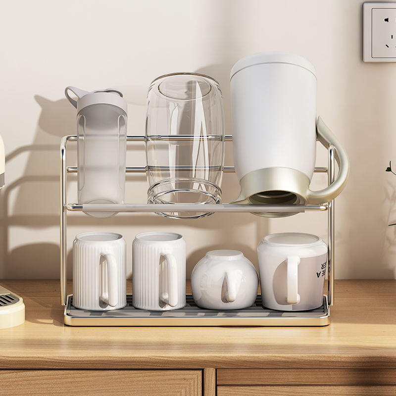 Cup Storage Rack Indoor Living - Home Cooking Delivery ulasan dan harga