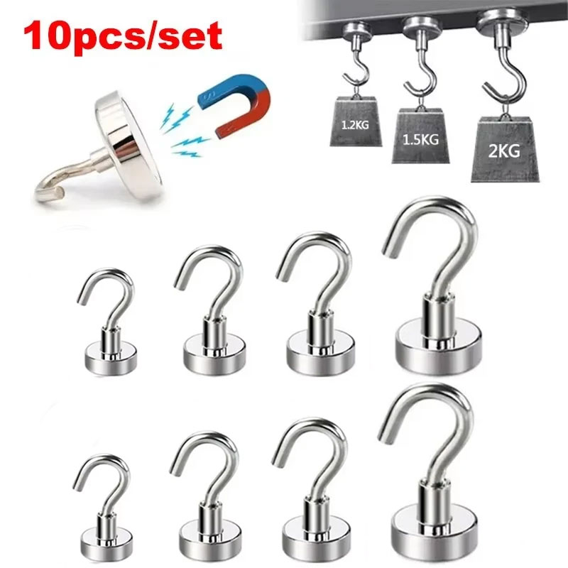 10PCS Strong Magnet Hooks Mult - Home Cooking Delivery ulasan dan harga
