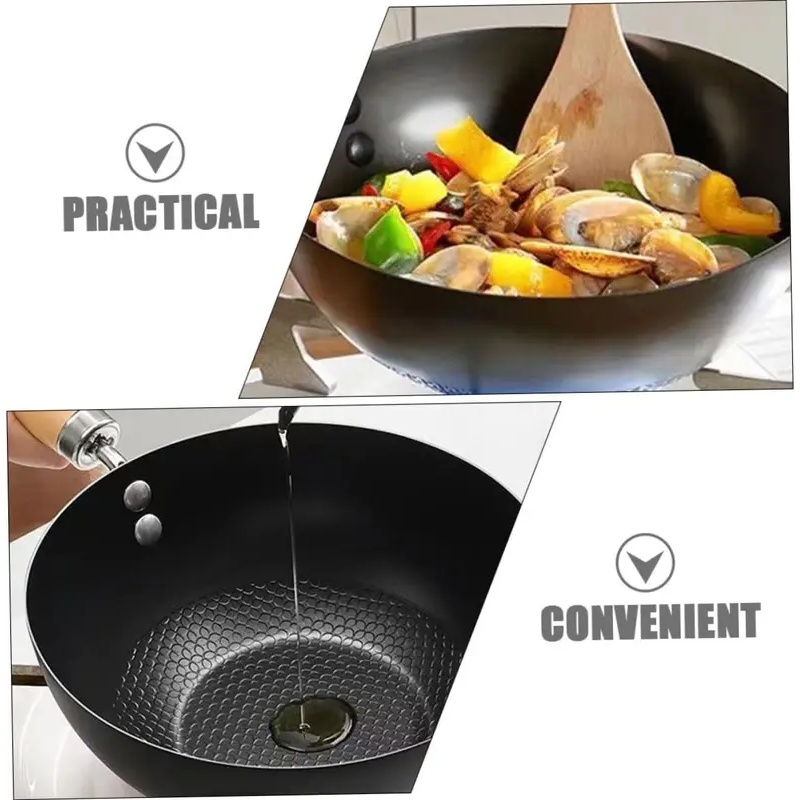 Uncoated Flat Bottom Wok Small - Dosa Pan Iron ulasan dan harga