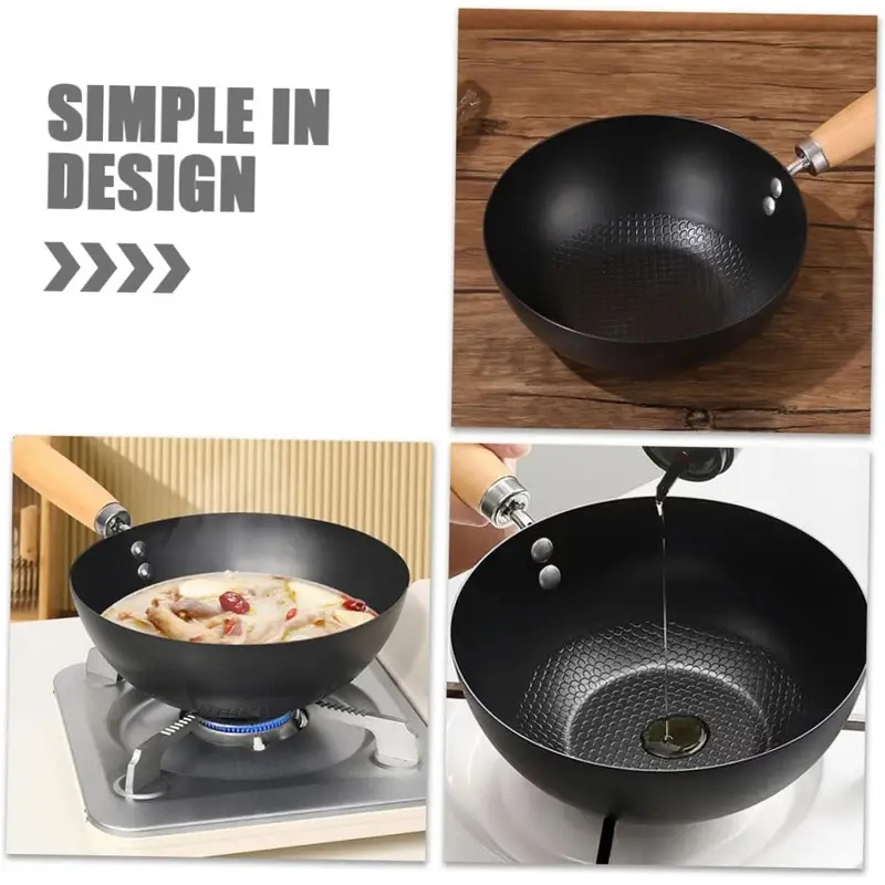 Uncoated Flat Bottom Wok Small - Dosa Pan Iron ulasan dan harga