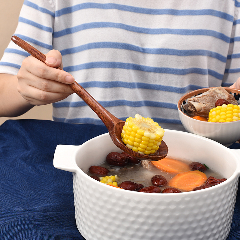 Long Handle Ramen Wooden Spoon - Home Cooking Delivery ulasan dan harga