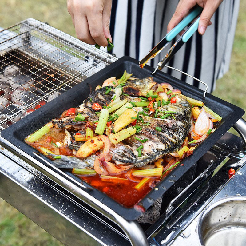 Outdoors Thick Square Grill Pa - Dosa Pan Iron ulasan dan harga
