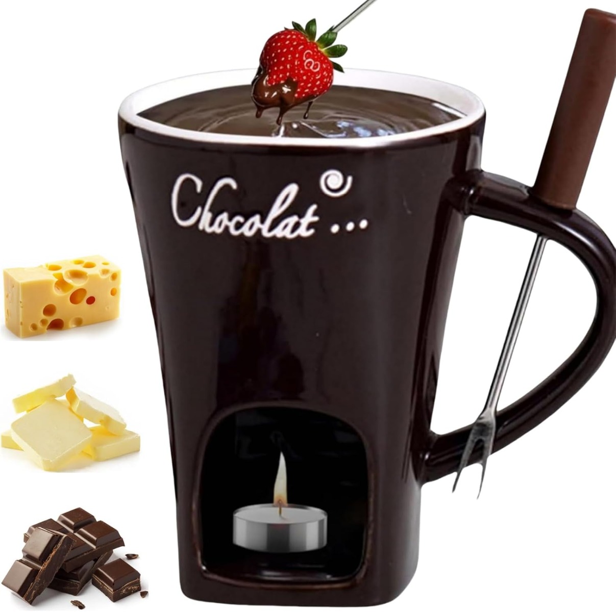 Ceramic Multifunction Chocolat - Fondue Pot Ceramic ulasan dan harga
