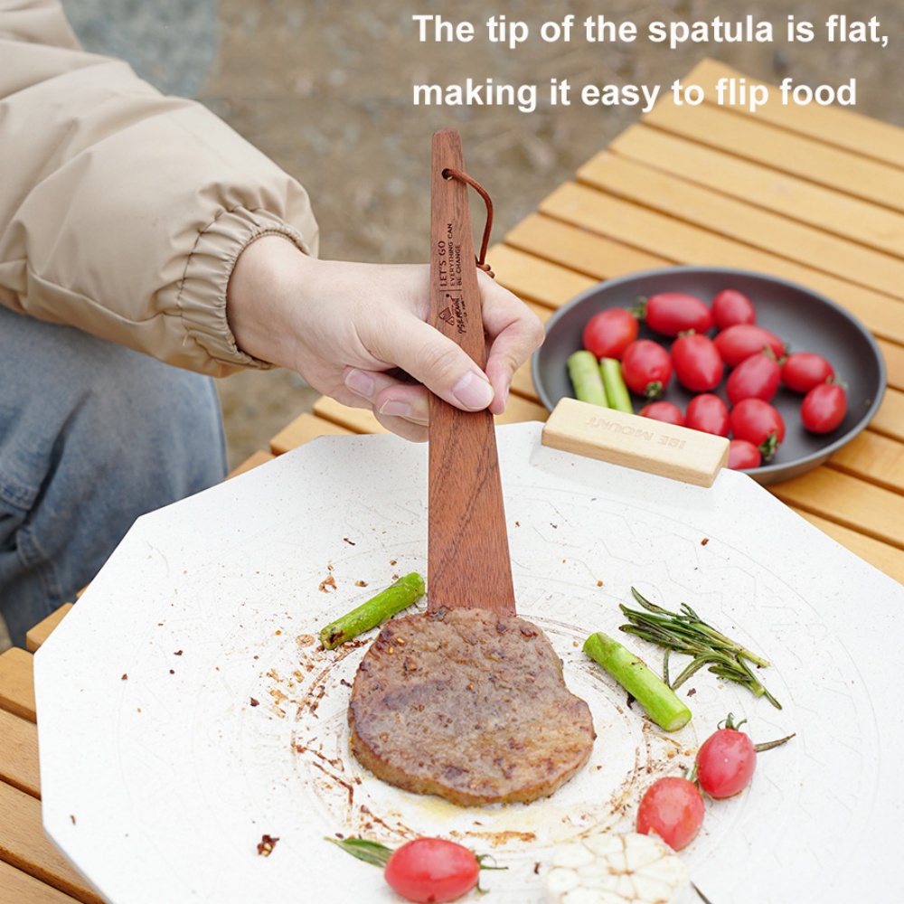Outdoor Camping Wooden Spatula - Home Cooking Delivery ulasan dan harga