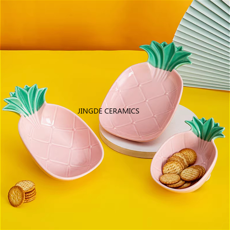 Ceramic Pineapple Shaped Tray  - Home Cooking Delivery ulasan dan harga