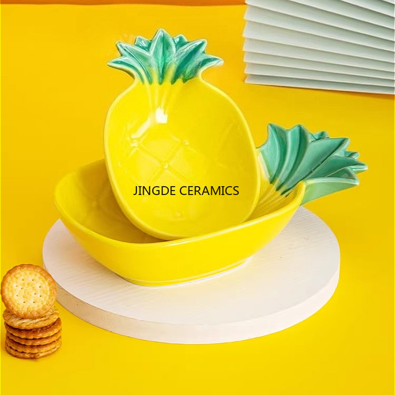 Ceramic Pineapple Shaped Tray  - Home Cooking Delivery ulasan dan harga
