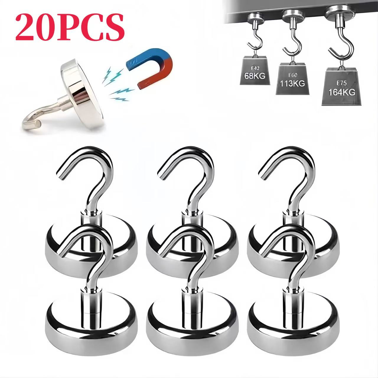 1-10-20PCS Strong Magnet Hooks - Home Cooking Delivery ulasan dan harga